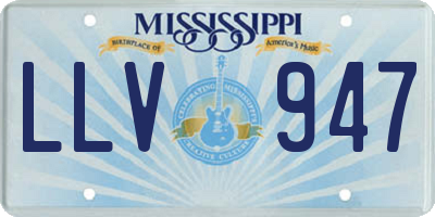MS license plate LLV947