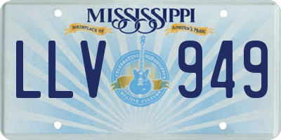 MS license plate LLV949