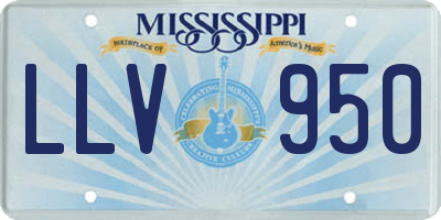 MS license plate LLV950