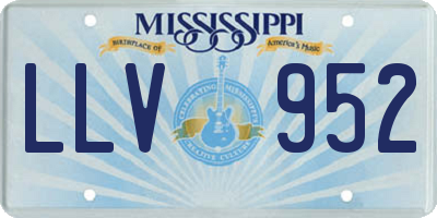 MS license plate LLV952