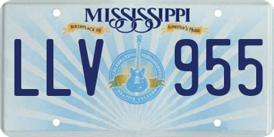 MS license plate LLV955