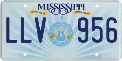 MS license plate LLV956