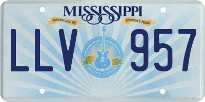 MS license plate LLV957