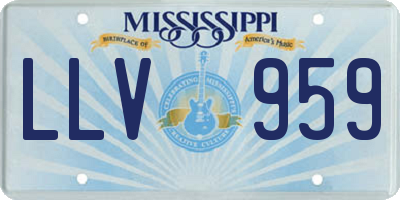 MS license plate LLV959