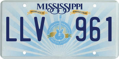 MS license plate LLV961