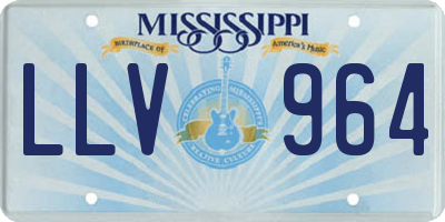 MS license plate LLV964