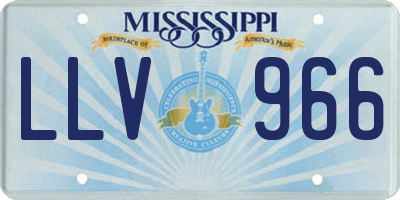 MS license plate LLV966
