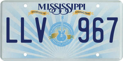 MS license plate LLV967