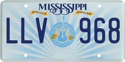 MS license plate LLV968
