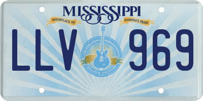 MS license plate LLV969