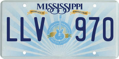 MS license plate LLV970