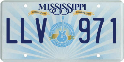 MS license plate LLV971