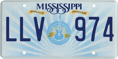 MS license plate LLV974