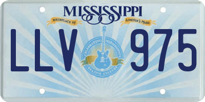 MS license plate LLV975