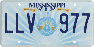 MS license plate LLV977