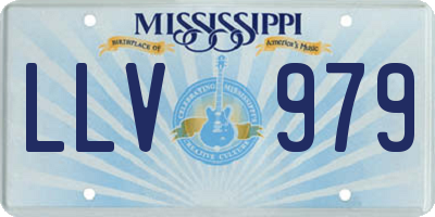 MS license plate LLV979