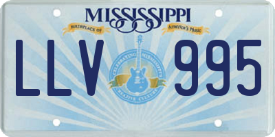 MS license plate LLV995
