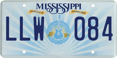 MS license plate LLW084