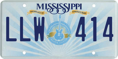 MS license plate LLW414