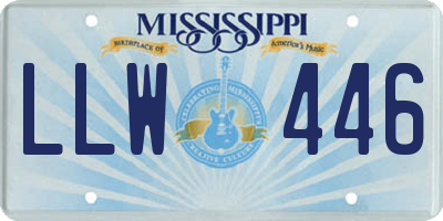 MS license plate LLW446