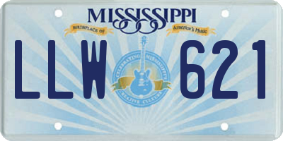 MS license plate LLW621