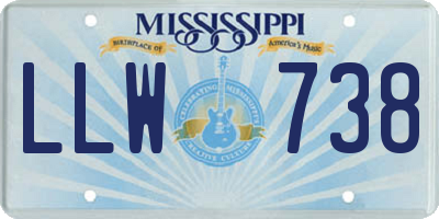MS license plate LLW738