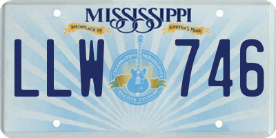 MS license plate LLW746
