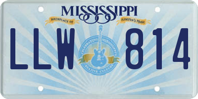 MS license plate LLW814