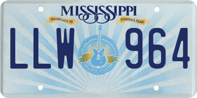 MS license plate LLW964