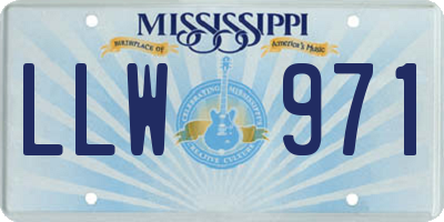 MS license plate LLW971
