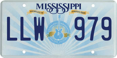 MS license plate LLW979