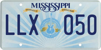 MS license plate LLX050