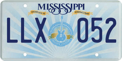 MS license plate LLX052