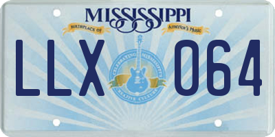 MS license plate LLX064