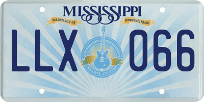 MS license plate LLX066