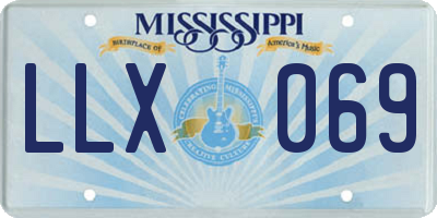 MS license plate LLX069