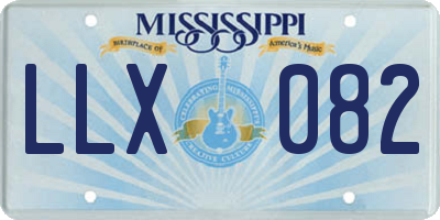 MS license plate LLX082