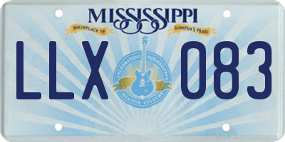MS license plate LLX083