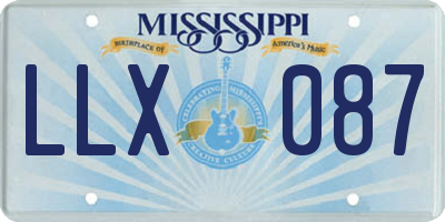 MS license plate LLX087