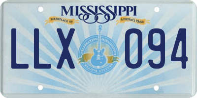 MS license plate LLX094