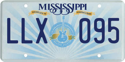 MS license plate LLX095