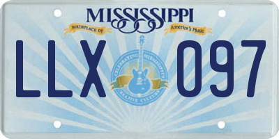 MS license plate LLX097