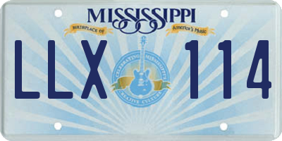 MS license plate LLX114