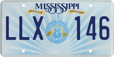 MS license plate LLX146
