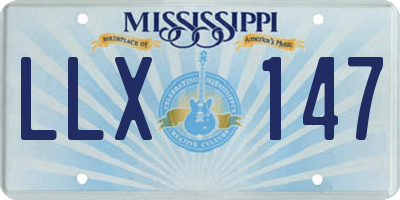 MS license plate LLX147