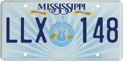 MS license plate LLX148