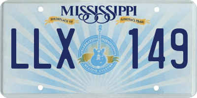 MS license plate LLX149