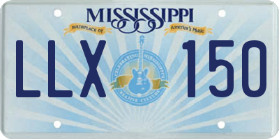 MS license plate LLX150