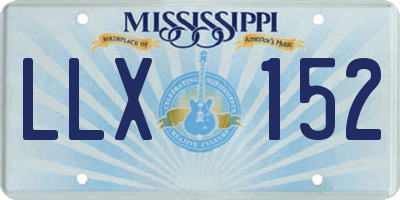 MS license plate LLX152