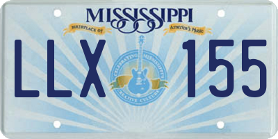 MS license plate LLX155
